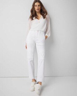 High-Rise Cargo Straight Jean