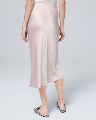 SATIN BIAS SLIP SKIRT