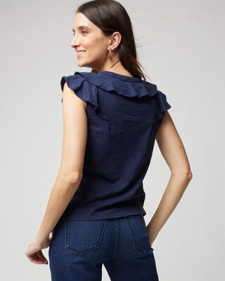 Ruffle Neck Tee