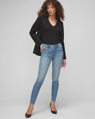 Mid-Rise Everyday Soft Pocket Skinny Ankle Jeans