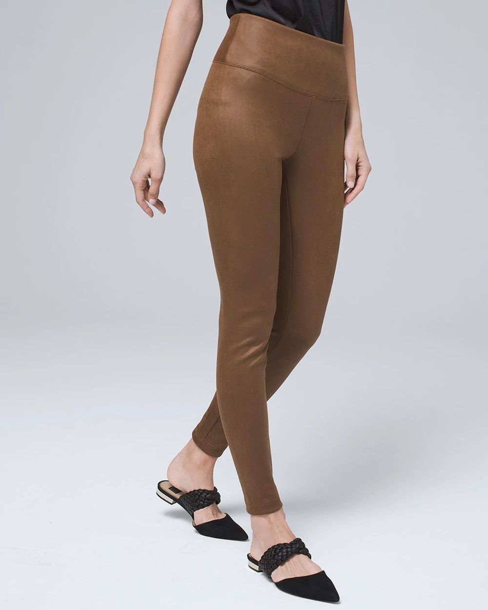 Vegan Suede WHBM Runway Leggings