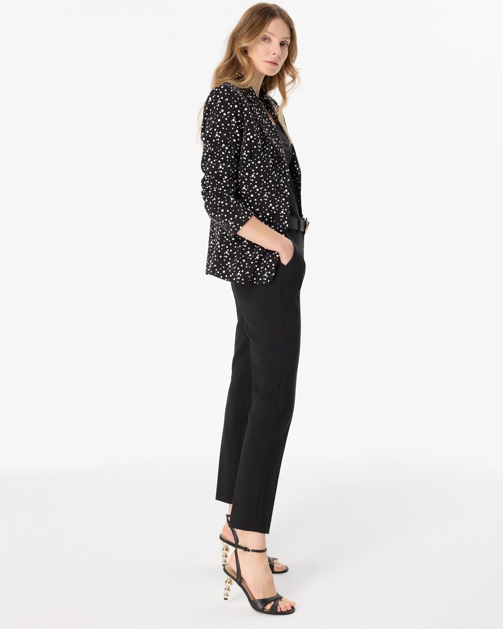 Petite Dot Print Blazer click to view larger image.