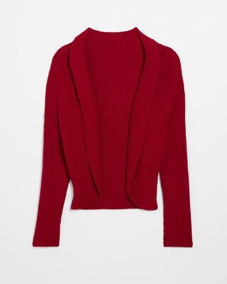 Cashmere Blend Rib Cocoon Sweater