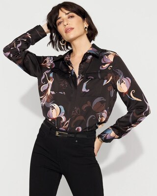 Relaxed Utility Satin Shirt