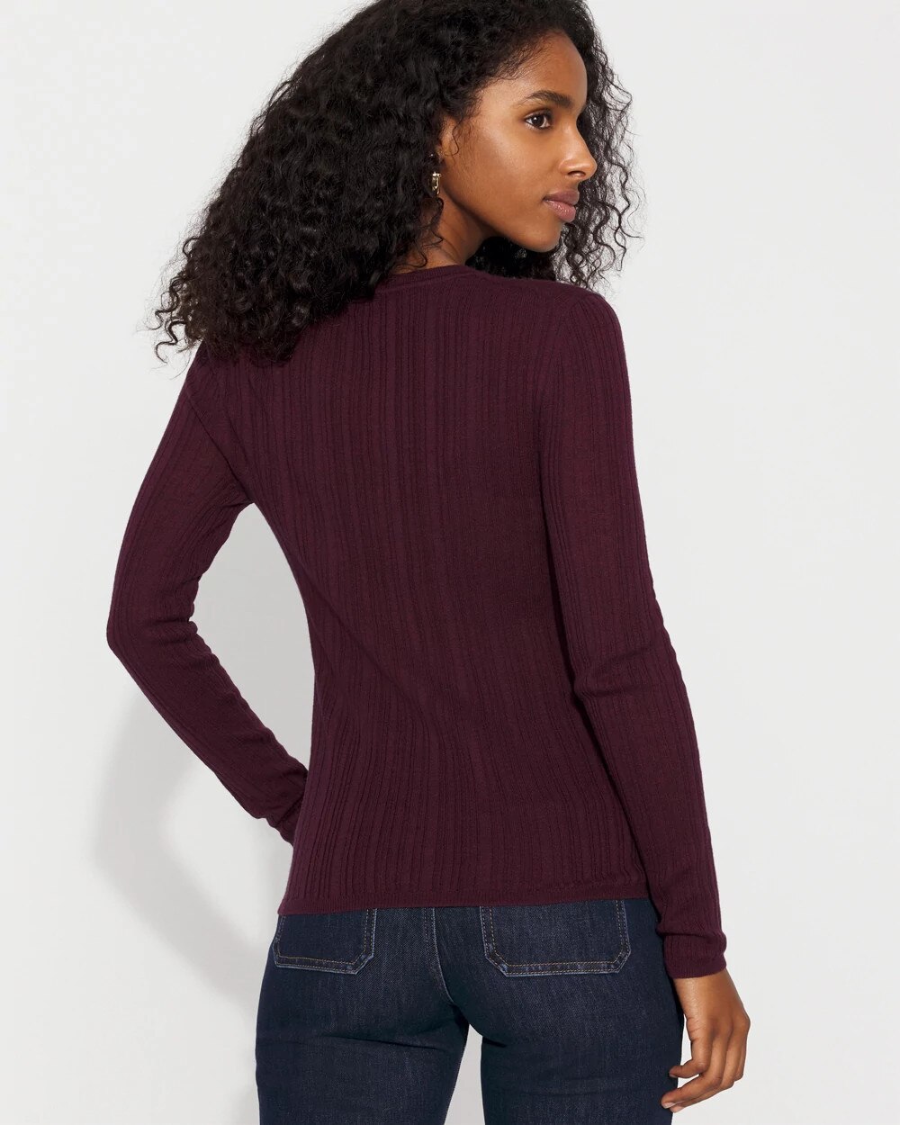 Ribbed Henley Sweater