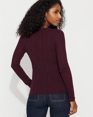 Ribbed Henley Sweater click to view larger image.