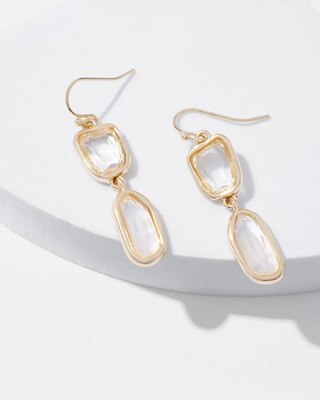 Gold Multi-Stone Linear Earrings