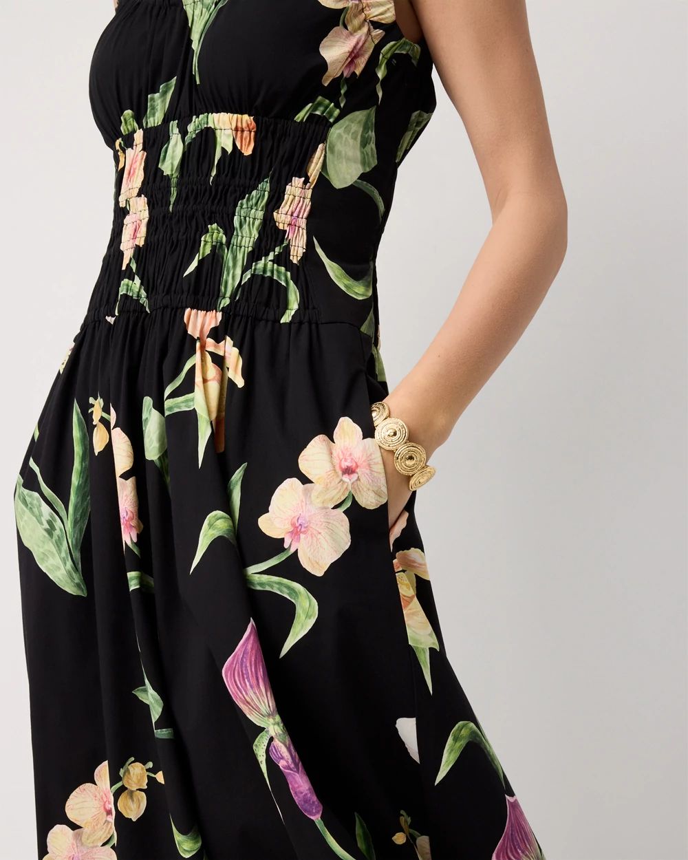 Ruched Tank Midi Dress click to view larger image.