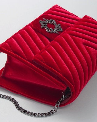Red Velvet Crossbody Bag