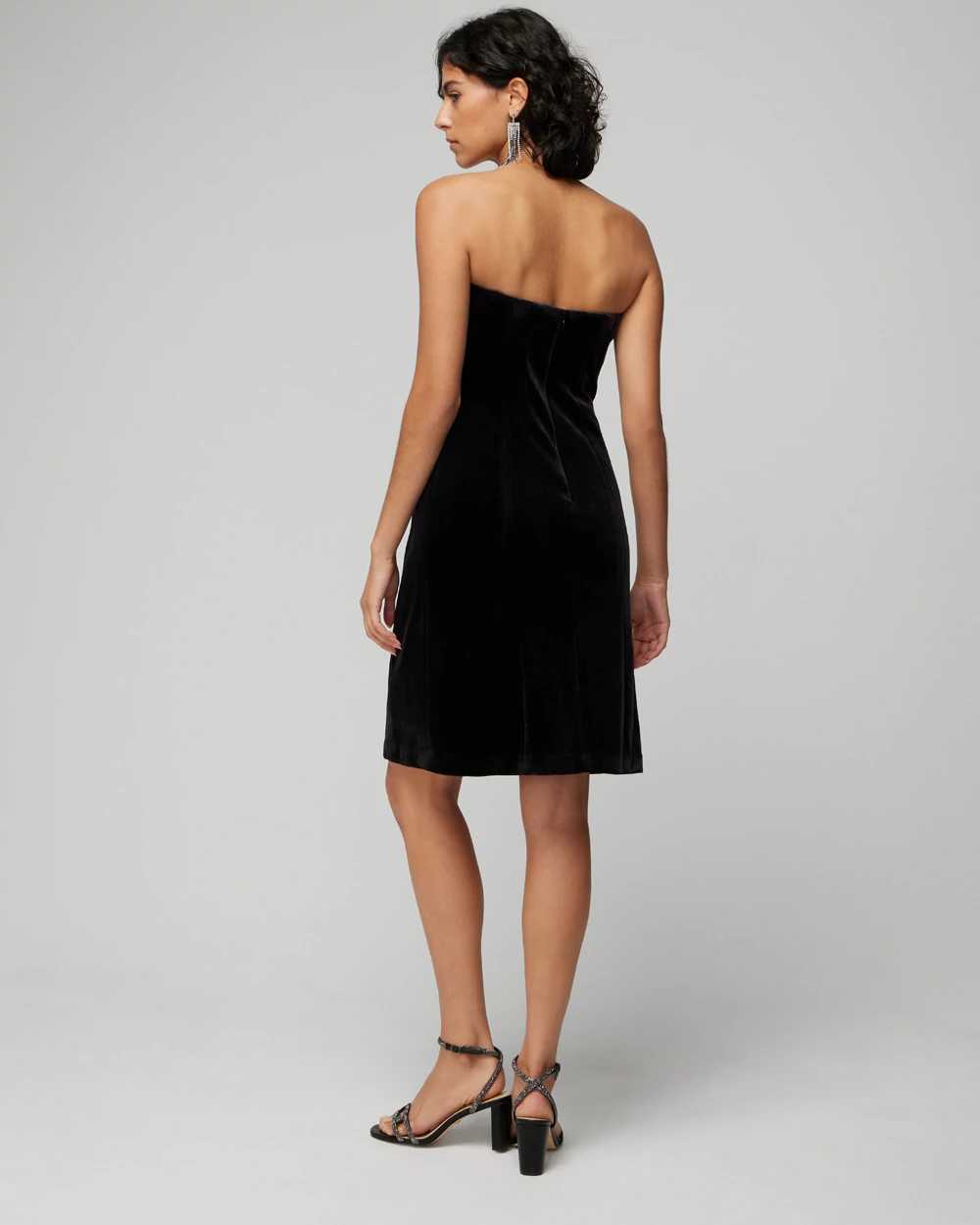 Strapless Velvet Mini Dress click to view larger image.