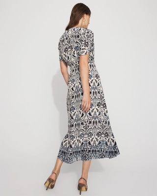 Crepe Side-Tie Midi Dress click to view larger image.