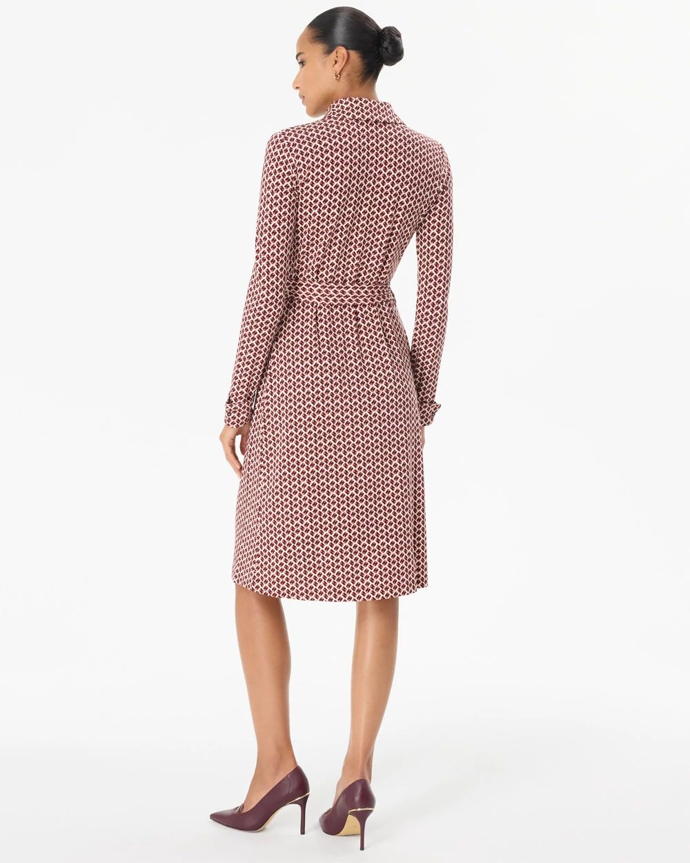Collared Wrap Dress click to view larger image.