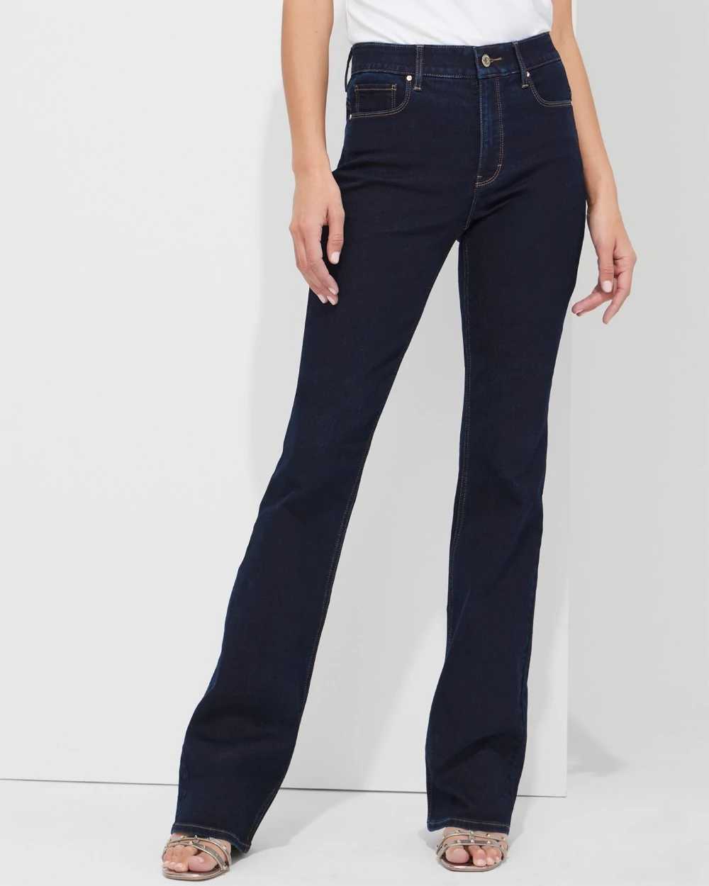 Outlet WHBM High Rise Skinny Flare Jeans click to view larger image.