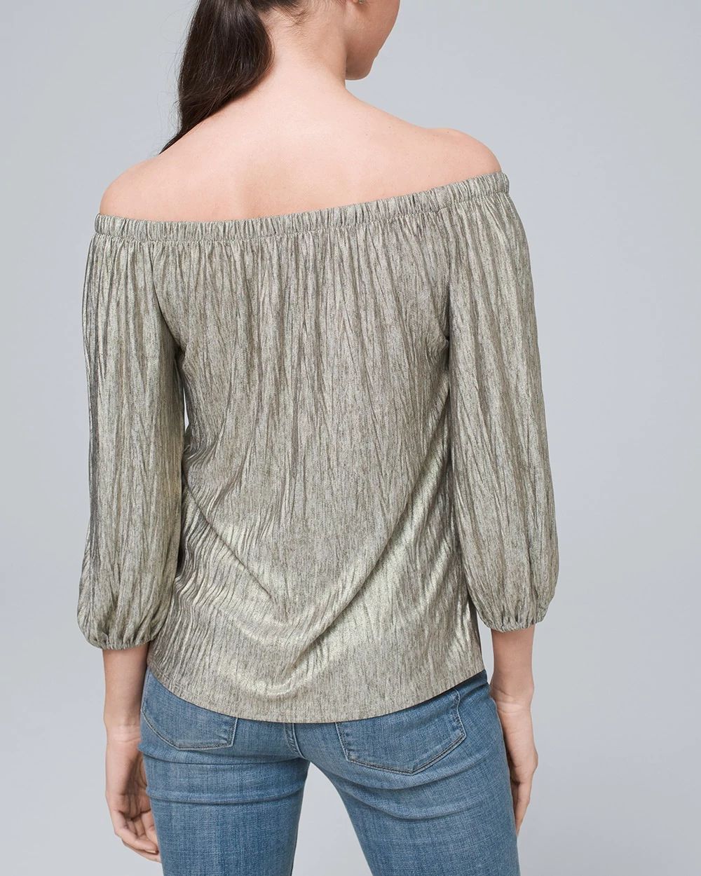 Metallic Off-The-Shoulder Top click to view larger image.