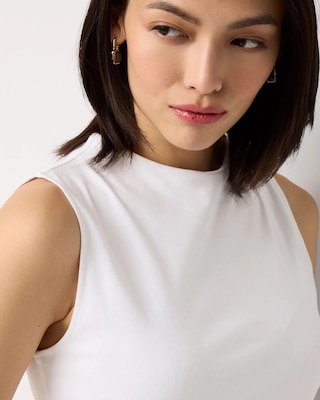 WHBM FORME™ All Ways Stretch High-Crewneck Tank Top click to view larger image.