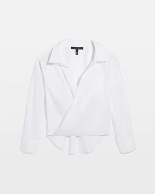 Cross Front Poplin Shirt click to view larger image.