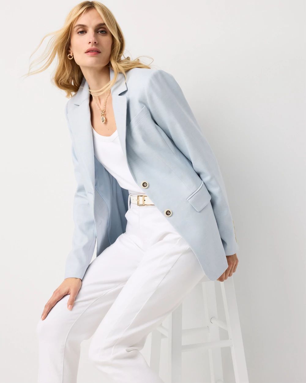 Petite Crosshatch Blazer