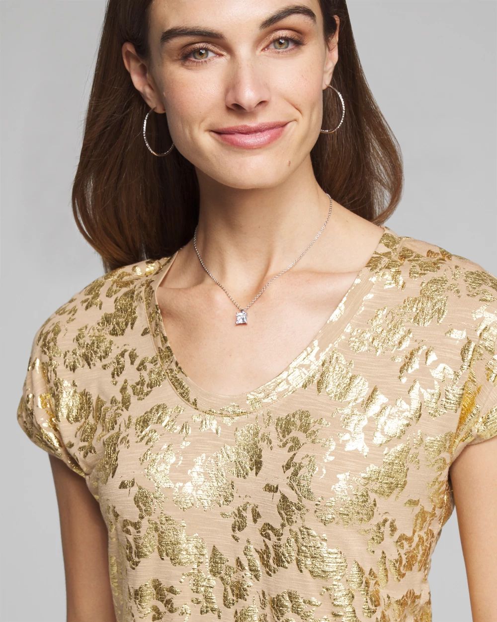 Outlet WHBM Scoop Neck Tee