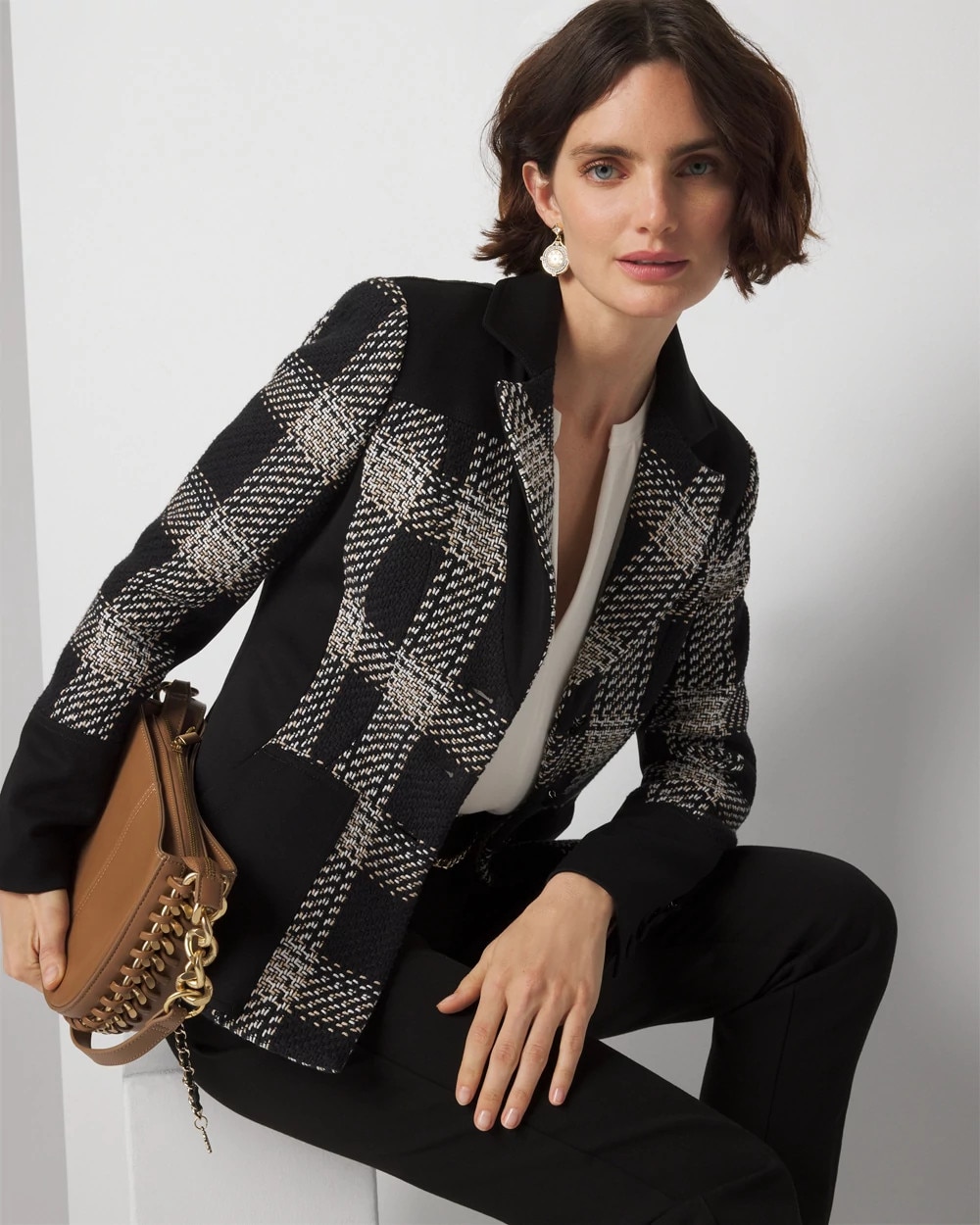 WHBM® Petite 3-Button Signature Tweed Blazer