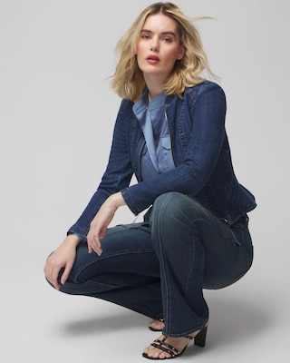 High-Rise Everyday Soft Denim™ Cargo Skinny Flare Jeans click to view larger image.