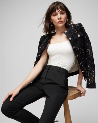 WHBM® Elle Slim Ankle Lightweight Comfort Stretch Pant click to view larger image.