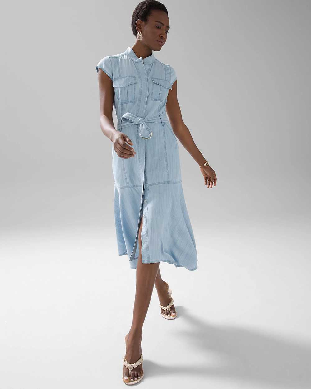 White house black outlet market denim dress