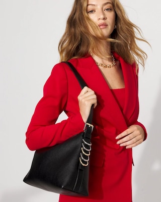 Textured Mixed Metal Tote Bag click to view larger image.