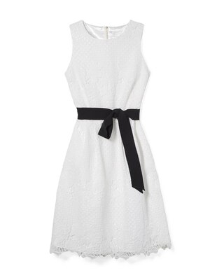 Petite Lace Fit & Flare Dress