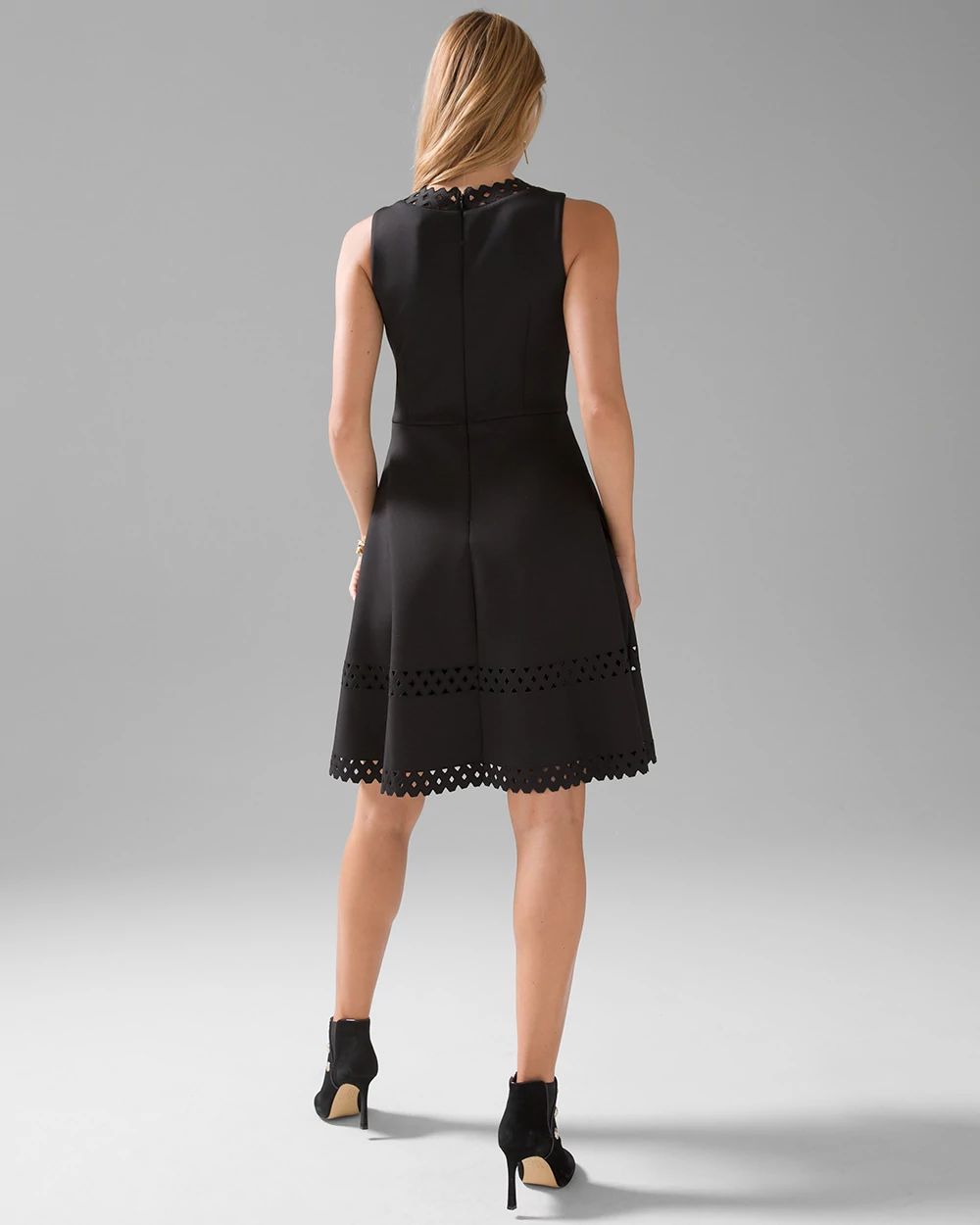 Black Cutout Scuba Knit Dress