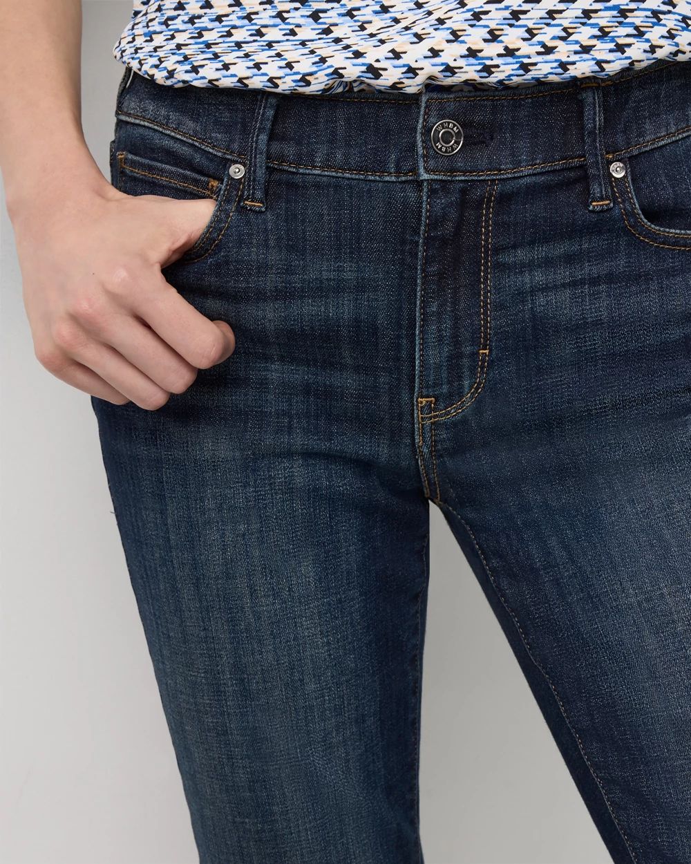 Petite Mid-Rise Bootcut Jeans click to view larger image.