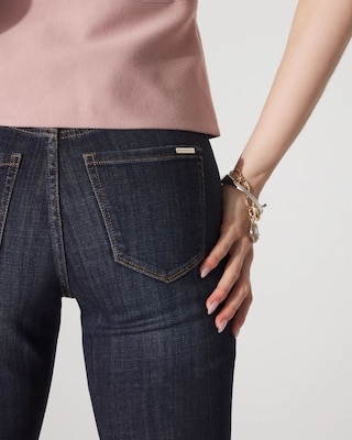 Petite Mid-Rise Bootcut Jeans click to view larger image.