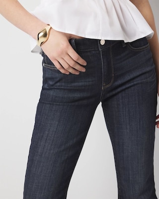 Petite Mid-Rise Bootcut Jeans click to view larger image.