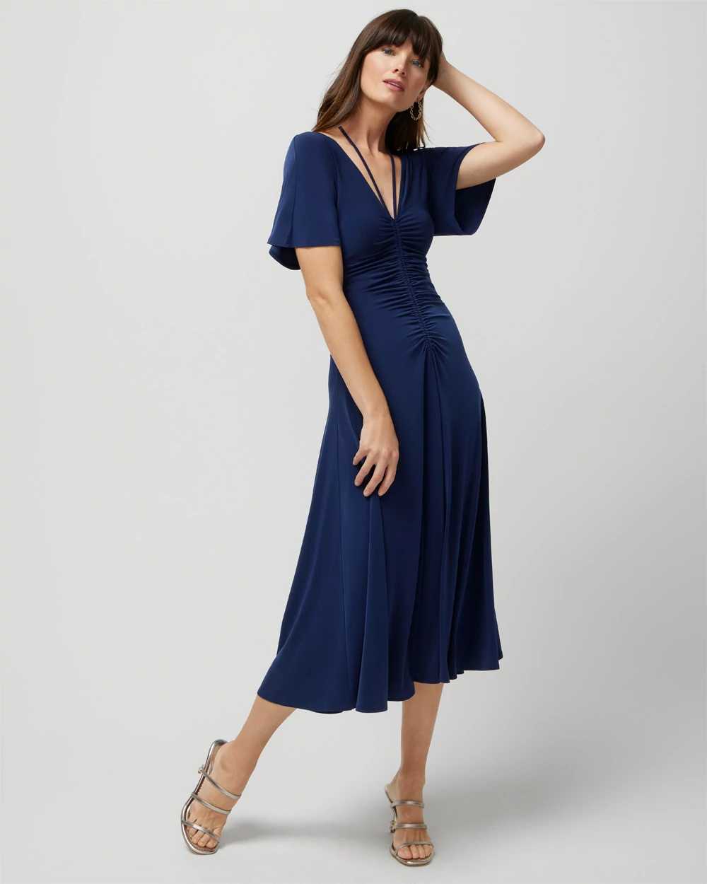 White house black market blue on sale dress