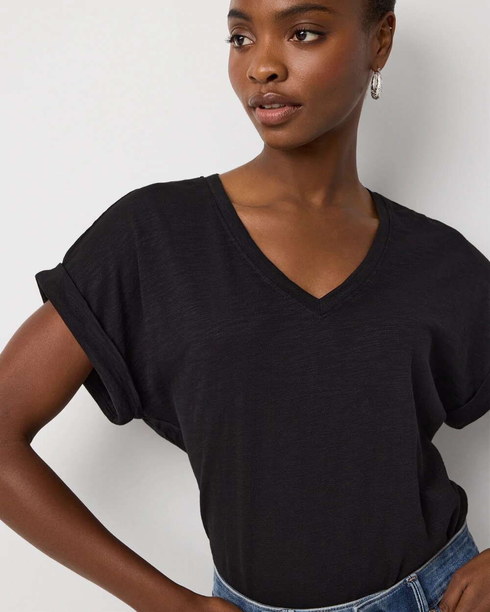 V-neck Short Sleeve Tee - image 3