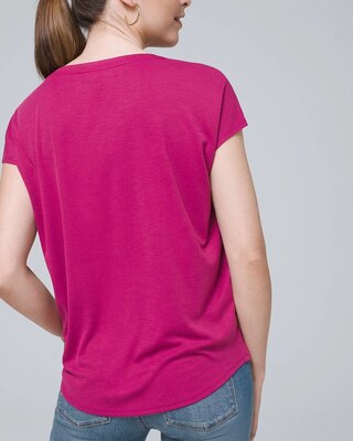 Sandwash Lace Up Tee