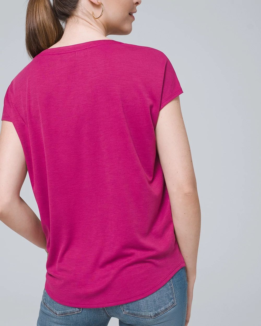 Sandwash Lace Up Tee