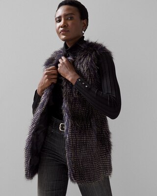 Faux Feather Vest