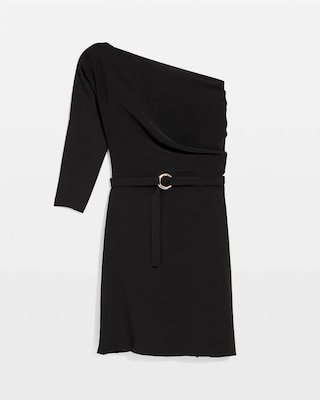 Off-The-Shoulder Belted Dress click to view larger image.