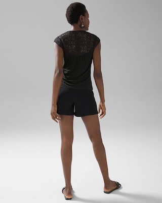 Matte Jersey Openwork Tank click to view larger image.