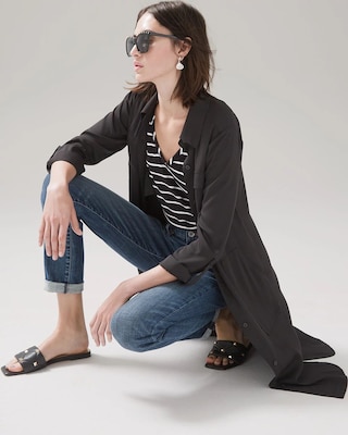 Black Soft Shirtdress