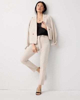 Pinstripe Elle Slim Ankle Pant click to view larger image.