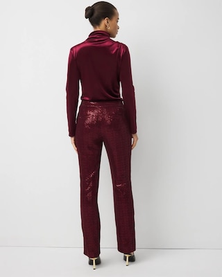 Zoey Sequin Velvet Straight Pant click to view larger image.
