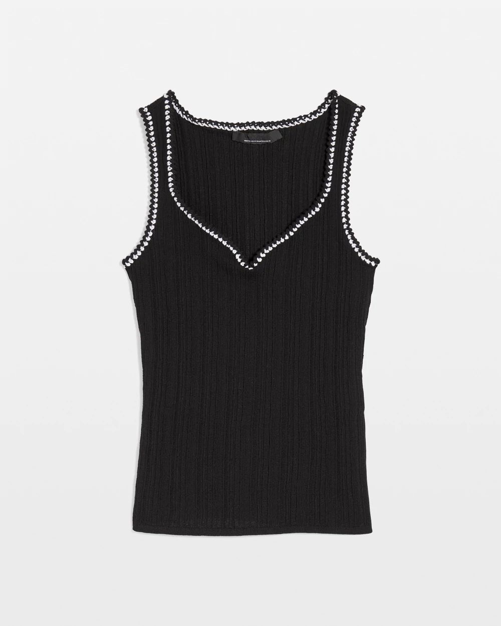 Braided Trim Sweater Tank click to view larger image.