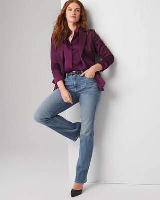 High-Rise Novelty Pocket Bootcut Jean click to view larger image.