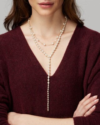 Convertible Pearl Y-Neck Necklace