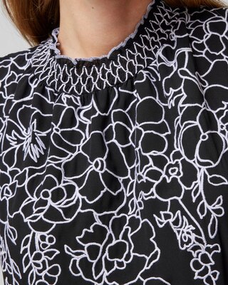 Sleeveless Embroidered Floral Shell