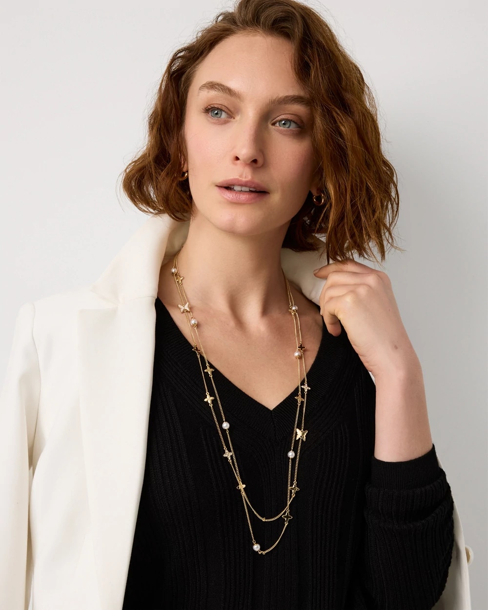 Long Multistrand Necklace