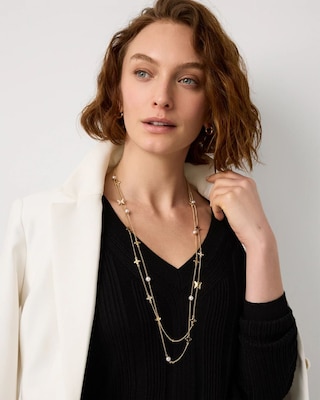 Long Multistrand Necklace