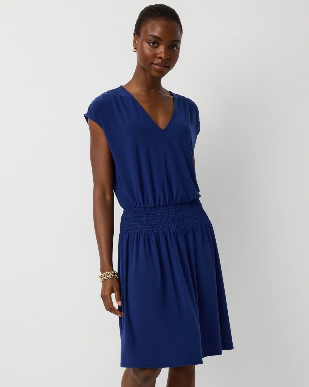 Petite Smocked Waist Dress