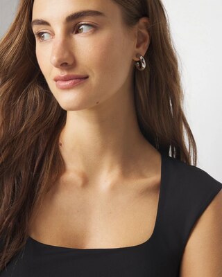 WHBMFORME™ Square Neck Cap Sleeve Top click to view larger image.